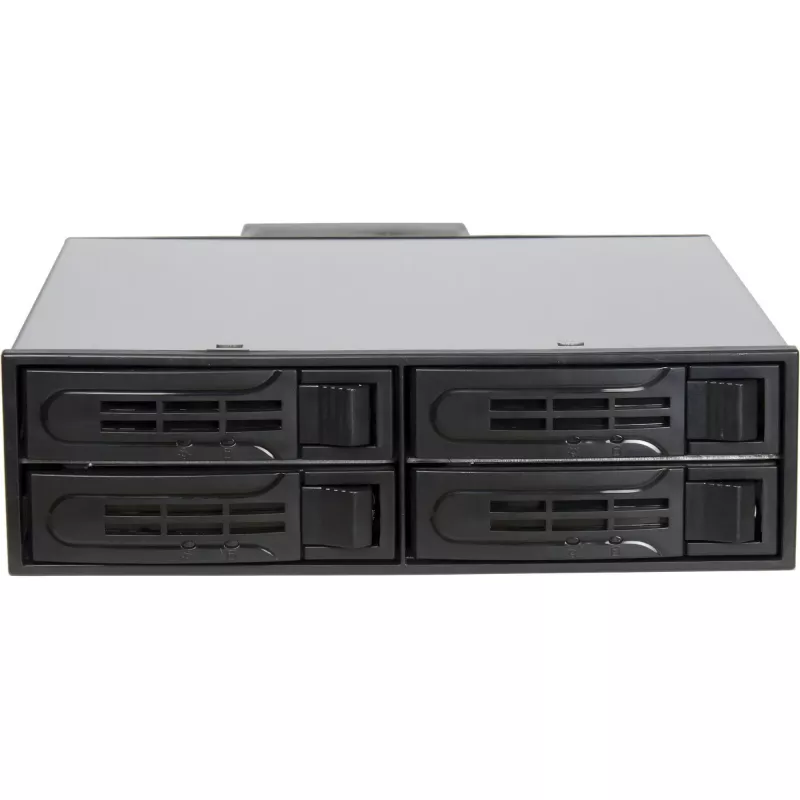Inter-Tech IPC ST-5244 rack mobile hot-swap 4 vani 2,5 pollici SATA/SAS per vano 5,25 pollici, nero