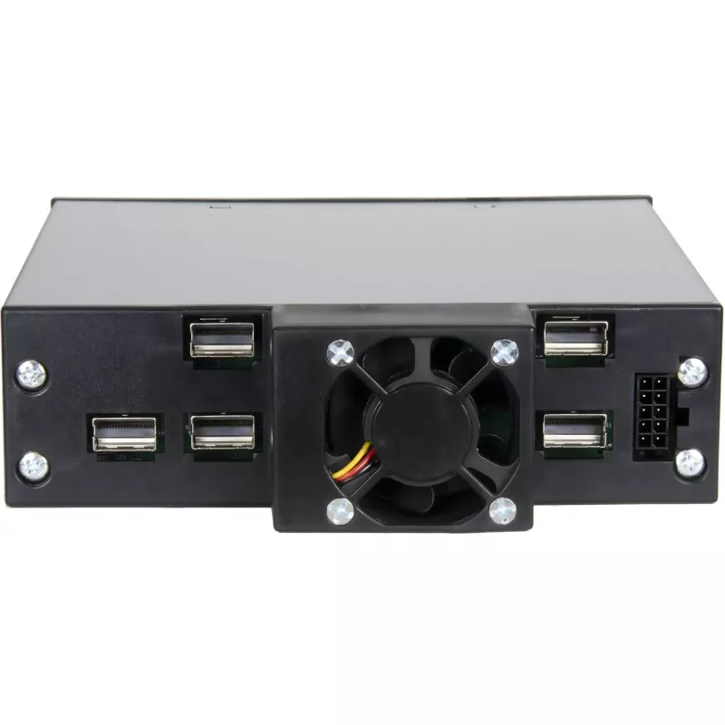 Inter-Tech IPC ST-5244 rack mobile hot-swap 4 vani 2,5 pollici SATA/SAS per vano 5,25 pollici, nero