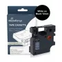 MediaRange cassetta nastro per etichette compatibile con Dymo 12mm x 7m bianco su nero (MRDY45021)