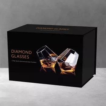 Thumbs Up Mad Monkey Diamond Whiskey Glass Set 2 pezzi trasparente 300 ml