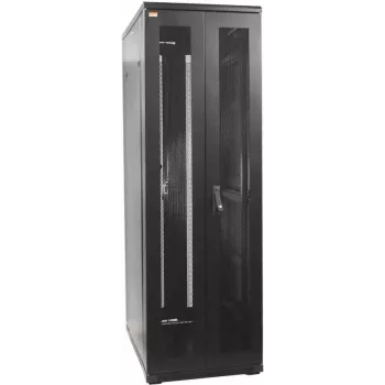 IT-BUDGET Armadio rack server 19 pollici SRK - 42U - 600x600 mm - doppie porte perforate anteriore e posteriore - Flatpack - nero (90ITB19SRK4266DTSN)