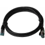 Cavo patch IT-BUDGET Full Copper Premium Cat.6A S/FTP LSZH PoE+ AWG 26/7 nero 0,15 m