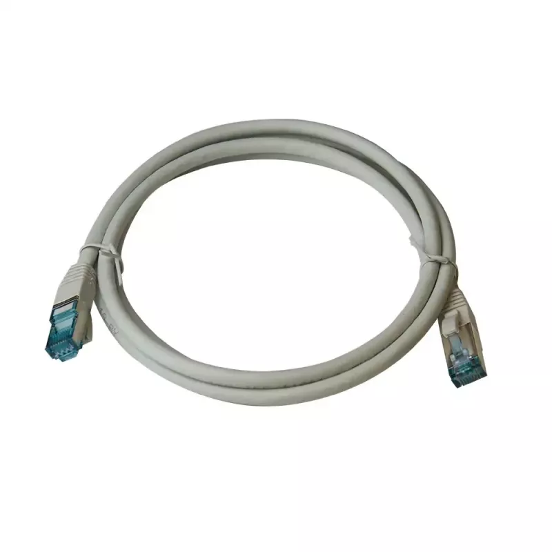Cavo patch IT-BUDGET Full Copper Premium - Cat.6A - 500 MHz - senza alogeni - PoE+ - AWG 26/7 - grigio - 0,50 m