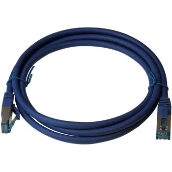 Cavo patch IT-BUDGET Full Copper Premium - Cat.6A - 500 MHz - senza alogeni - PoE+ - AWG 26/7 - blu - 7,50 m