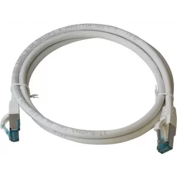 IT-BUDGET Cavo patch Premium Full Copper - Cat.6A - 500 MHz - halogen-free - PoE+ - AWG 26/7 - bianco - 25 m