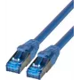 IT-BUDGET Cavo patch Premium Full Copper - Super Flex TPE - Cat.6A - 500MHz - LSZH - PoE+ - AWG 27 - Blu - 0,25 m