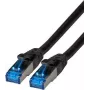 IT-BUDGET Cavo patch Premium Full Copper - Super Flex TPE - Cat.6A - 500MHz - LSZH - PoE+ - AWG 27 - Nero - 0,25 m