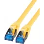 IT-BUDGET Cavo patch Premium Full Copper - Super Flex TPE - Cat.6A - 500MHz - LSZH - PoE+ - AWG 27 - Giallo - 1,50 m