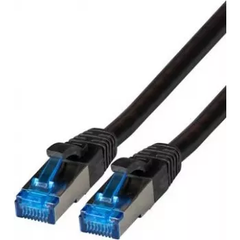 IT-BUDGET Cavo patch Premium Full Copper - Super Flex TPE - Cat.6A - 500MHz - LSZH - PoE+ - AWG 27 - nero - 1,50 m