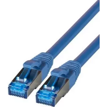 IT-BUDGET Cavo patch Premium Full Copper - Super Flex TPE - Cat.6A - 500MHz - LSZH - PoE+ - AWG 27 - blu - 3 m