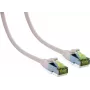 IT-BUDGET Cavo patch Premium Full Copper - Cat.6A con cavo grezzo Cat.7 - 600 MHz - senza alogeni - PoE+ - 10GBit - bianco - 30 m