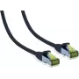 IT-BUDGET Patchcable Premium Cat.6A con cavo grezzo Cat.7 - 600 MHz - Halogen Free - PoE+ - 10G - Nero - 25 m