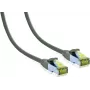 IT-BUDGET Cavo patch Premium Full Copper Cat.6A con cavo grezzo Cat.7 600 MHz senza alogeni PoE+ 10Gbit grigio 25 m