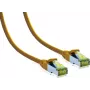 IT-BUDGET Cavo patch Premium Full Copper Cat.6A con cavo grezzo Cat.7 600 MHz LSZH PoE+ 10Gbit giallo 5 m