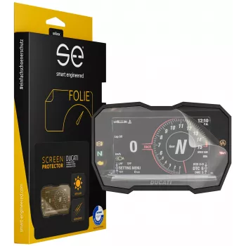smart.engineered SE-DCP-2-0102-0031-1-M Pellicola protettiva per display Ducati Panigale V4 2018+ / Streetfighter V4 2020+ / Multistrada V4 2021+ - Trasparente