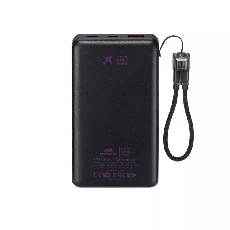RIVACASE VA2311 Power Bank 10000 mAh 22,5W nero