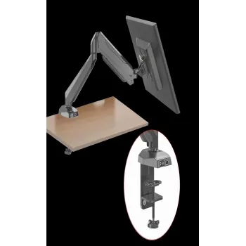 Rockstable RS-MM010B supporto professionale per monitor singolo - morsetto da tavolo / passacavo - 8 kg - 15-32