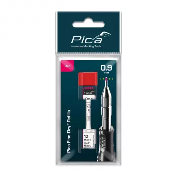 PICA-MARKER Pica Fine-Dry ricariche rosso - 10 mine, 2,8 mm, 125 mm, blister