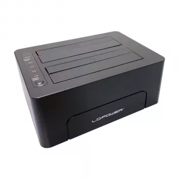 LC-Power LC-DOCK-C-V2 docking station USB-C con HDMI, DisplayPort, VGA, 3x USB-A, USB-C dati, USB-C PD 100W, Gigabit Ethernet, lettore schede SD/microSD, audio 3,5mm, grigio