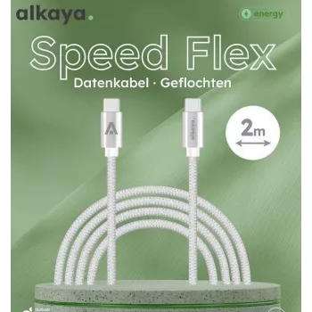 ALKAYA Speed Flex Cavo USB-C a USB-C 2 m bianco (CL-60031)