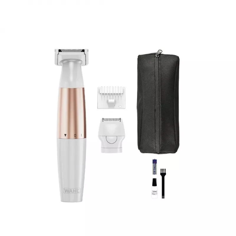 Wahl TRIM and SHAVE 3028668 Trimmer per bikini, ricaricabile, bagno e asciutto, bianco/rosa
