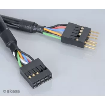 Akasa EX1394I-40 cavo prolunga IEEE 1394 FireWire 40 cm (0,4 m) connettore maschio 6-Pin su connettore femmina nero