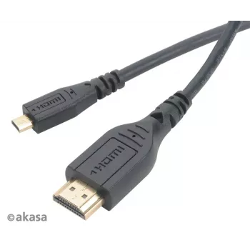 Akasa cavo High Speed HDMI with Ethernet 1,5 m - HDMI Type-A a Micro HDMI - 4K - nero
