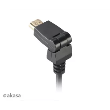 Akasa cavo HDMI 2m - High Speed with Ethernet, 4K @ 30Hz, placcato oro, nero