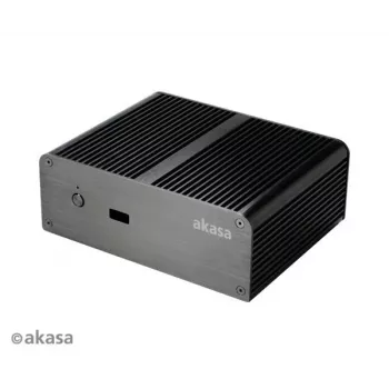 Akasa Newton T case Mini-PC senza ventola per Intel NUC (UCFF/Thin Mini-ITX) - senza alimentatore - nero