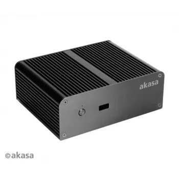 Akasa Newton T case Mini-PC senza ventola per Intel NUC (UCFF/Thin Mini-ITX) - senza alimentatore - nero
