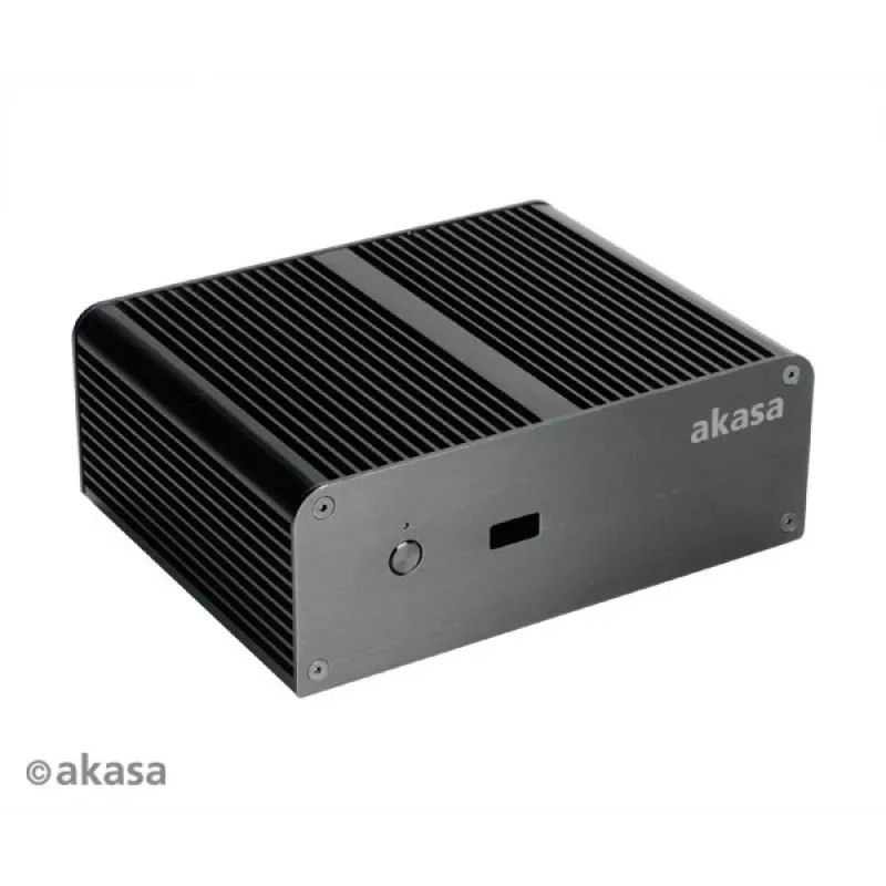 Akasa Newton T case Mini-PC senza ventola per Intel NUC (UCFF/Thin Mini-ITX) - senza alimentatore - nero