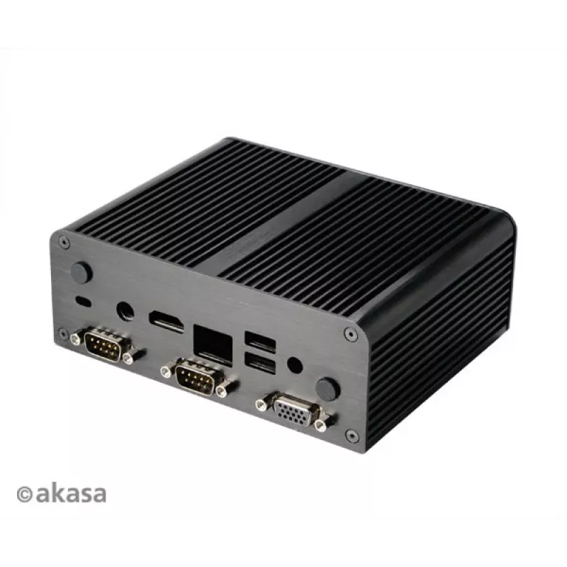 Akasa Newton T case Mini-PC senza ventola per Intel NUC (UCFF/Thin Mini-ITX) - senza alimentatore - nero