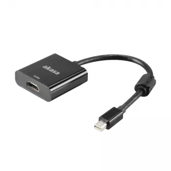 Akasa adattatore video Mini DisplayPort maschio a HDMI femmina - 4K@30Hz, nero