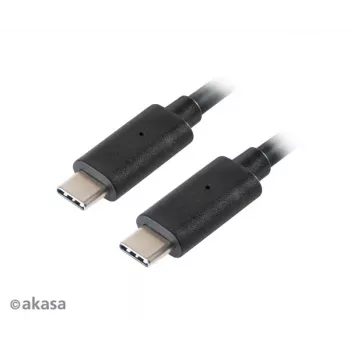 Akasa AK-CBUB26-10BK cavo USB-C a USB-C 1m - USB 3.2 Gen 2 - 10 Gbit/s - 100W PD - nero