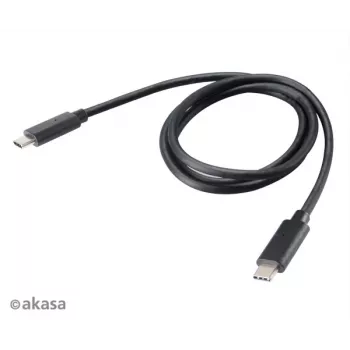 Akasa AK-CBUB26-10BK cavo USB-C a USB-C 1m - USB 3.2 Gen 2 - 10 Gbit/s - 100W PD - nero