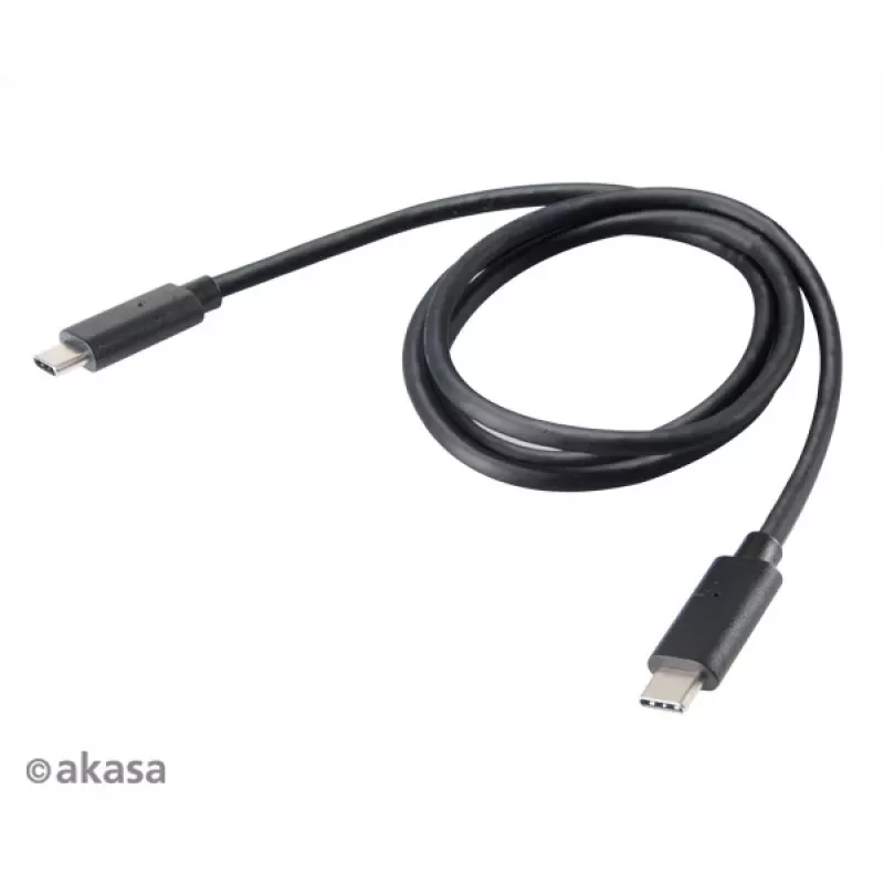 Akasa AK-CBUB26-10BK cavo USB-C a USB-C 1m - USB 3.2 Gen 2 - 10 Gbit/s - 100W PD - nero