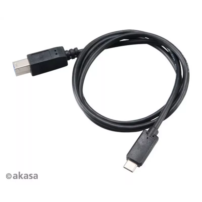 Akasa Cavo USB 3.1 Gen2 C - B connettore maschio USB-C su connettore maschio USB-B - 1 m nero