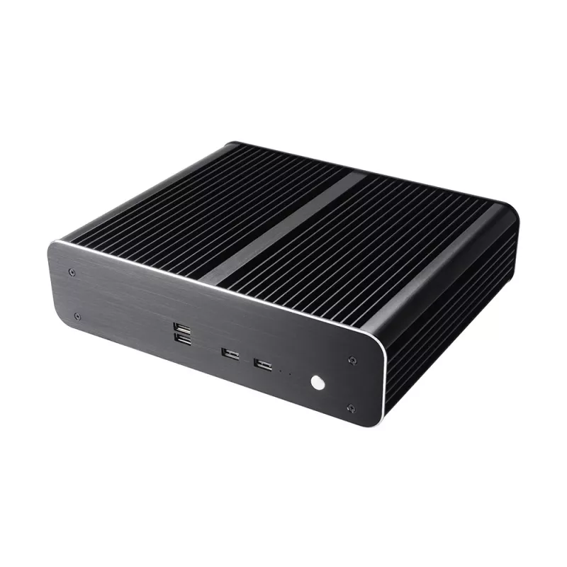 Akasa Euler TX Case Thin Mini-ITX senza ventola - alluminio - nero