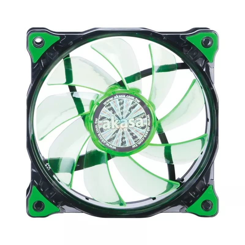 Akasa Vegas AK-FN091-GN Ventola case 120 mm LED verde