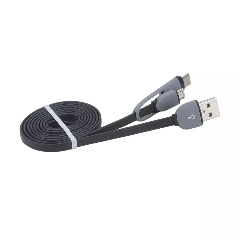 Akasa AK-CBUB35-10BK Cavo USB 2.0 - USB A su Micro-USB B con adattatore USB-C - 1 m - nero