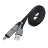 Akasa AK-CBUB35-10BK Cavo USB 2.0 - USB A su Micro-USB B con adattatore USB-C - 1 m - nero