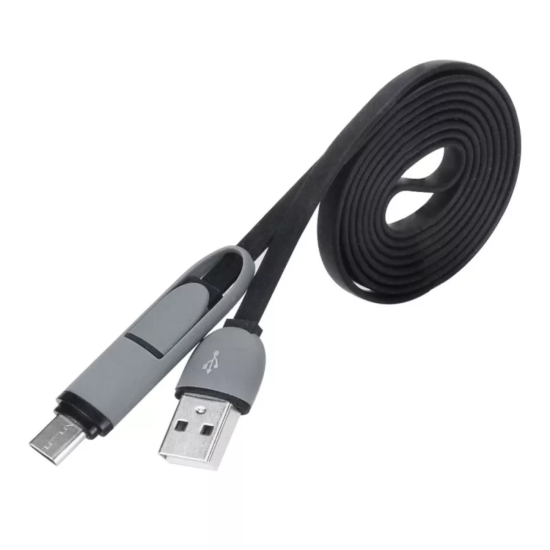 Akasa AK-CBUB35-10BK Cavo USB 2.0 - USB A su Micro-USB B con adattatore USB-C - 1 m - nero
