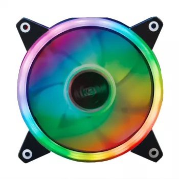 Akasa Vegas R7 Ventola 120 mm RGB LED, 500-1500 giri/min, 41,9 CFM, 23,8 dB(A), PWM, RGB 4 pin, ASUS Aura Sync, MSI Mystic Light Sync, Gigabyte Fusion