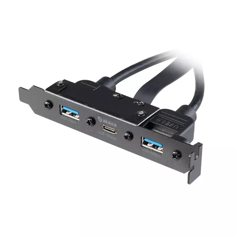Akasa cavo adattatore interno USB 3.1 Gen 2 con due connettori USB 3.0 Type-A - 50 cm - nero