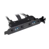 Akasa cavo adattatore interno USB 3.1 Gen 2 con due connettori USB 3.0 Type-A - 50 cm - nero