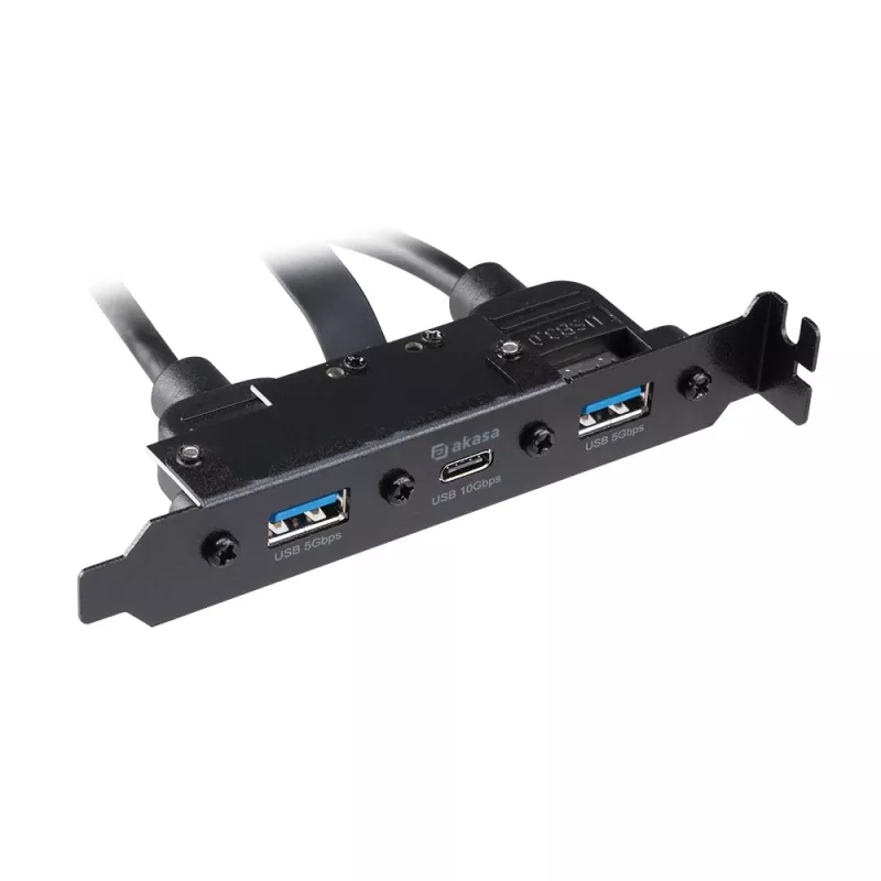 Akasa cavo adattatore interno USB 3.1 Gen 2 con due connettori USB 3.0 Type-A - 50 cm - nero