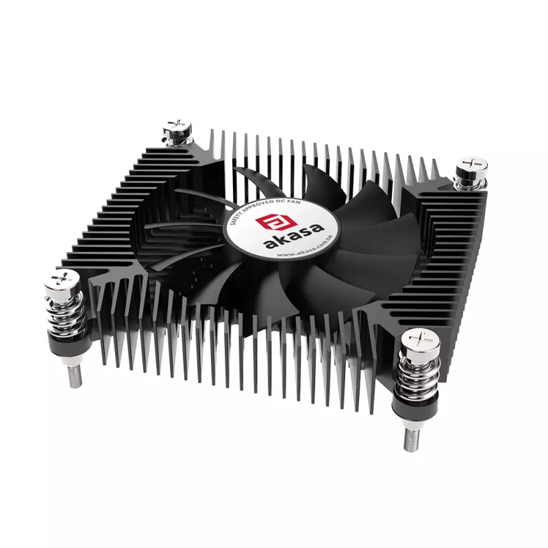 Akasa KS7 dissipatore CPU Intel LGA 1200/115X low profile altezza 16 mm viti e backplate