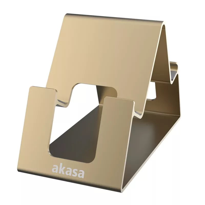 Akasa Aries Pico supporto in alluminio per smartphone e tablet oro