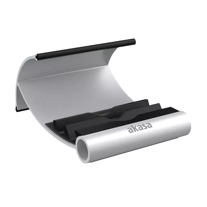 Akasa Leo supporto per tablet in alluminio e nero con tre angoli di visualizzazione