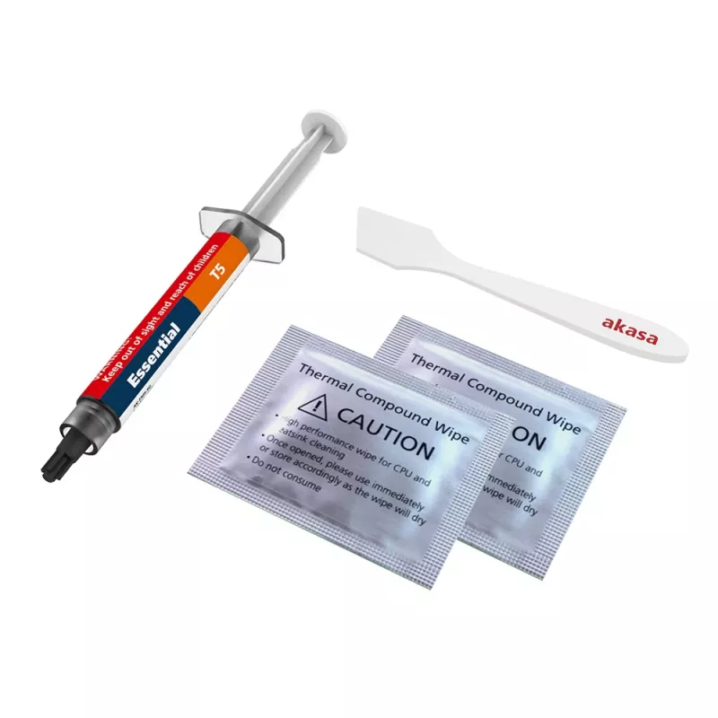 Akasa T5 Essential pasta termica - 4 W/m·K - grigio - 0,07 °C/W - 2,6 g/cm³ - da -50 a 220 °C